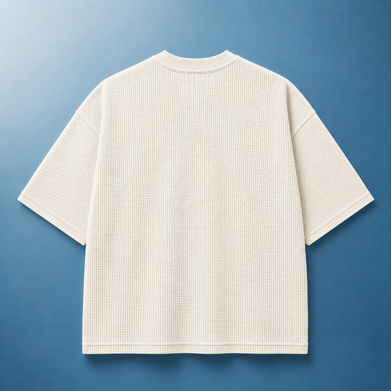 Silent Sand – Off White Waffle Boxy Tee