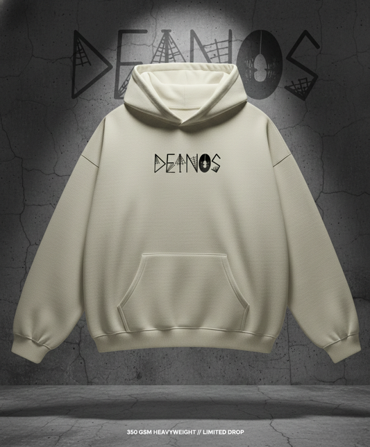 WHITE GHOST-WEB OVESIZED HOODIE